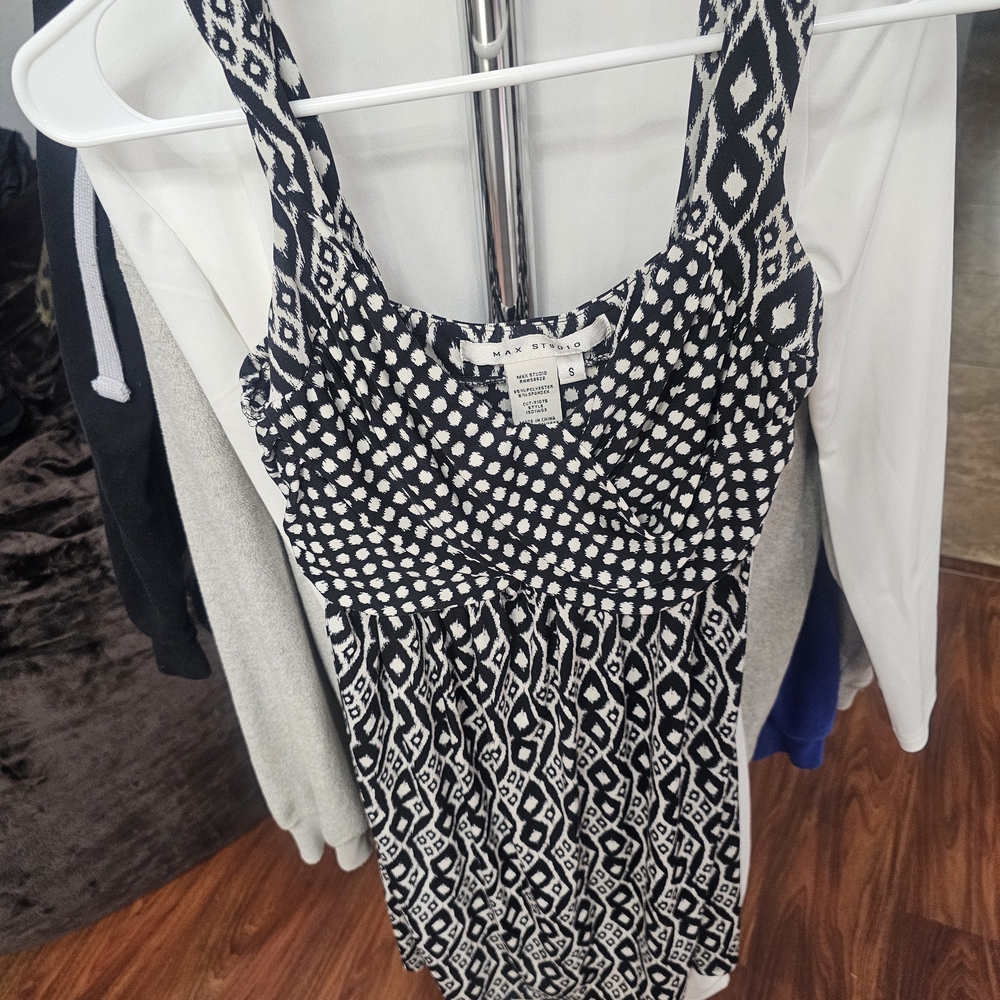 Black and White Geometric Dress